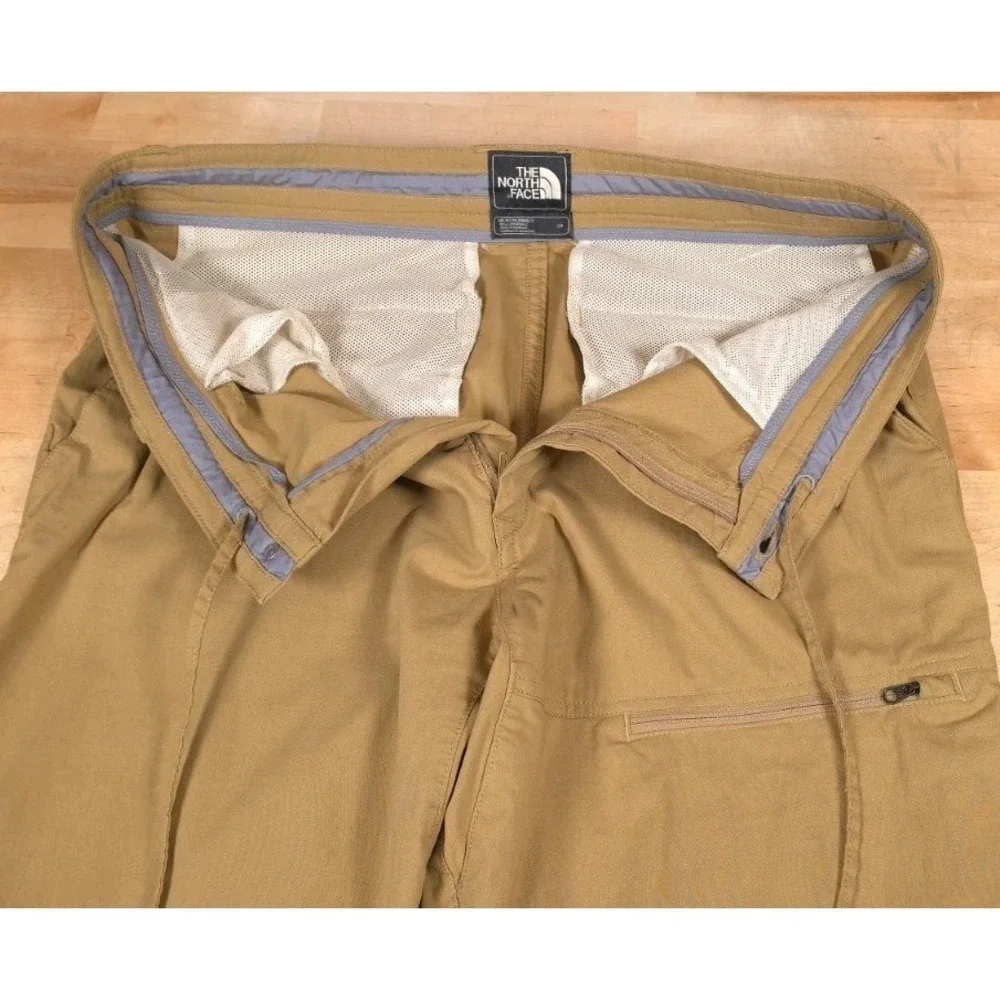 The North Face Mens 34 Khaki Brown NF0A3FZD Stretch Hiking Pants Cinch Hem